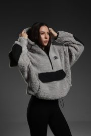 Худі HATE CULT SHERPA HOODIE GREY - Зображення 2