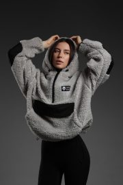 Худі HATE CULT SHERPA HOODIE GREY - Зображення 4