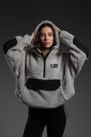 Худі HATE CULT SHERPA HOODIE GREY