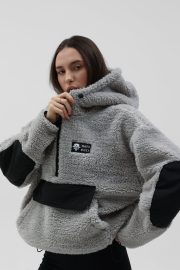 Худі HATE CULT SHERPA HOODIE GREY - Зображення 6