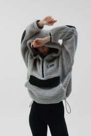 Худі HATE CULT SHERPA HOODIE GREY - Зображення 9