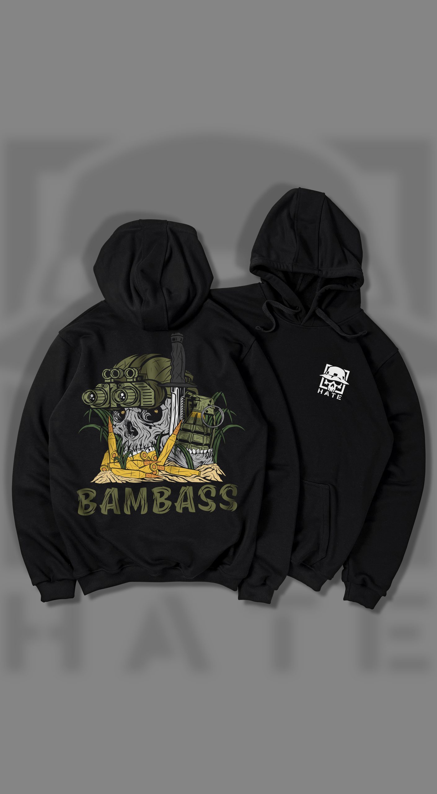 ХУДИ BAMBASS ЧЕРНЫЙ Худі Bambass - Зображення 1
